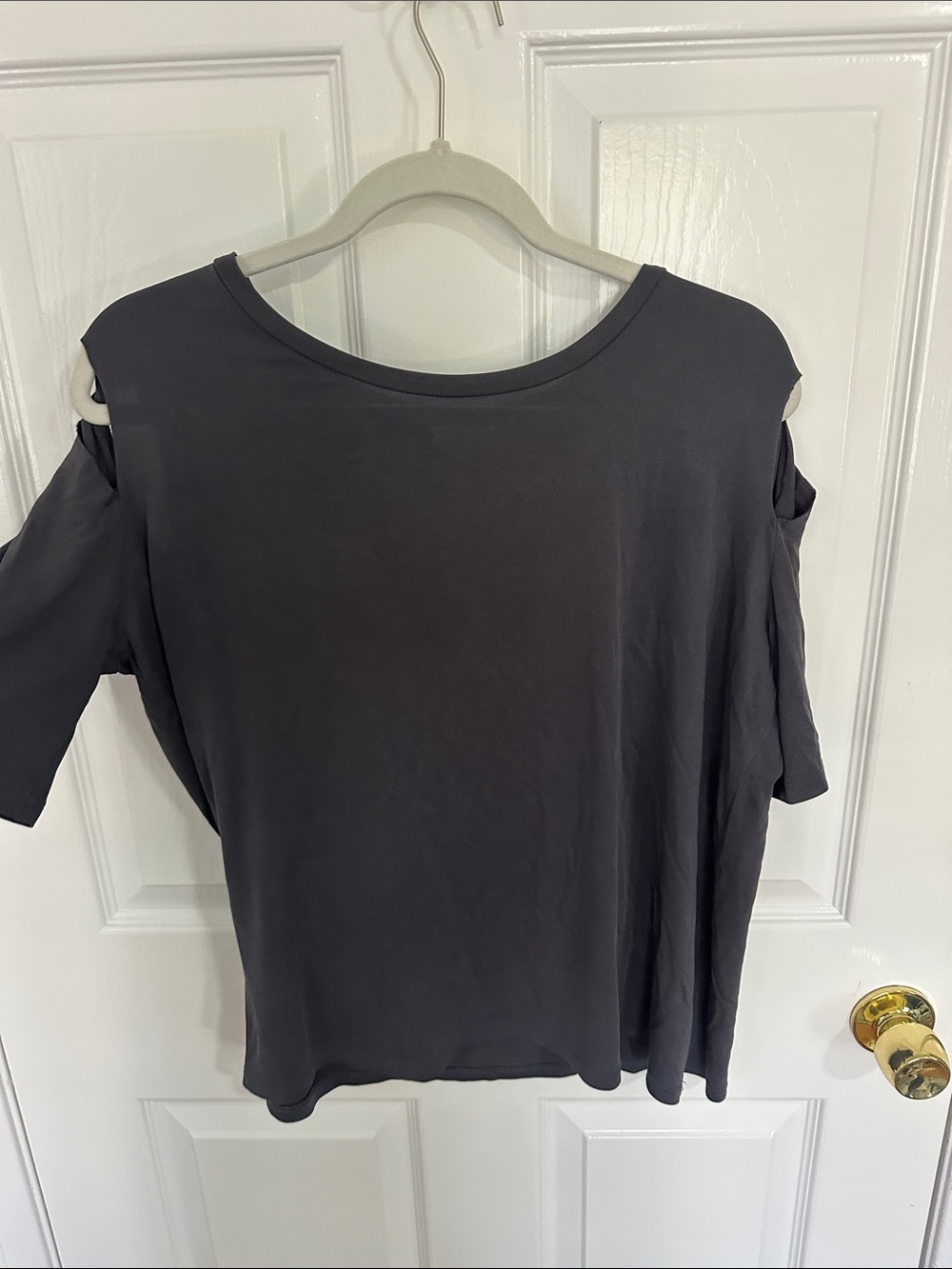 Project Social T Charcoal Cold-Shoulder Tee